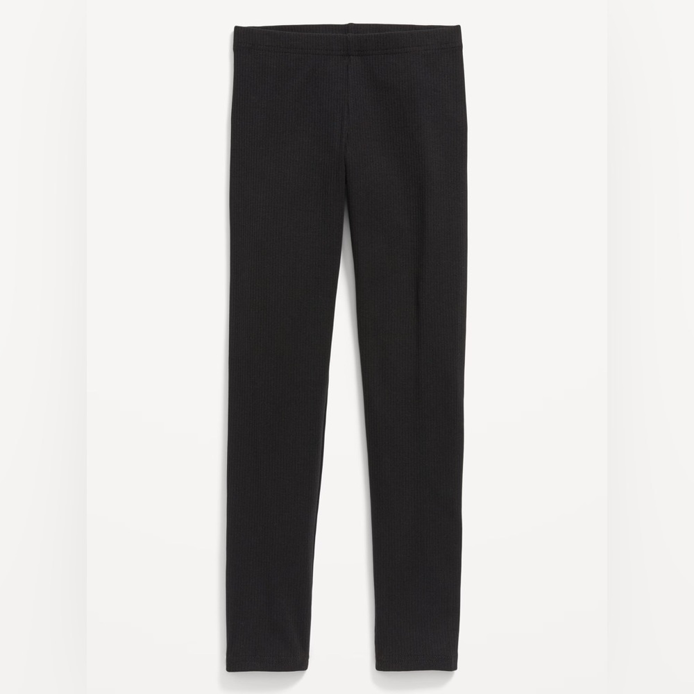 NWOT Old Navy Black Ribbed Girls Pants M (8)